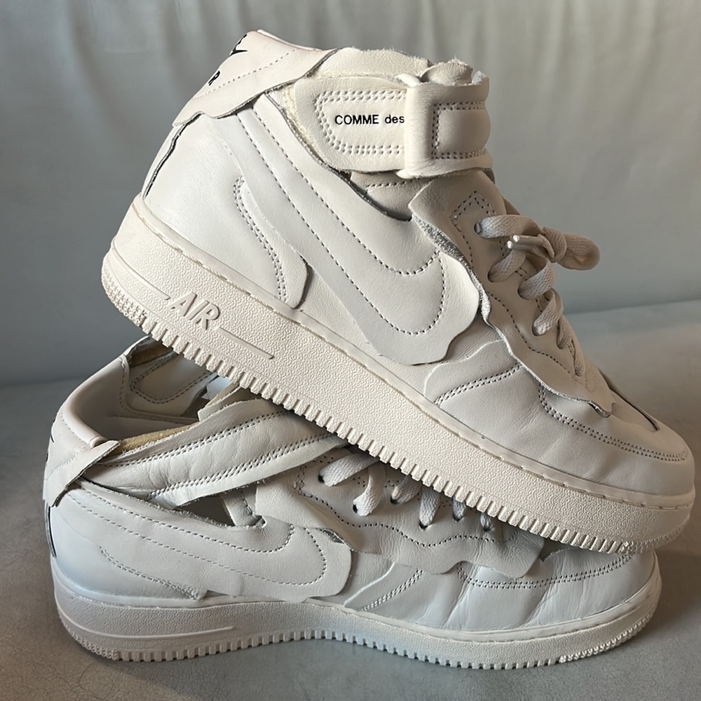 Nike Air Force 1 Mid Comme des Garcons White WORN ONCE SIZE 9